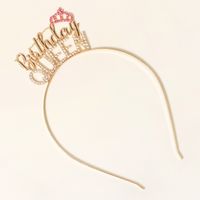 Classic Wedding Bridal Headdress Fashion Letter Crown Rhinestone Headband main image 3