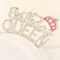Classic Wedding Bridal Headdress Fashion Letter Crown Rhinestone Headband main image 5