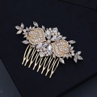 Pearl Rhinestones Simple Retro Style Hair Comb Bridal Combing Hair Accessories main image 2