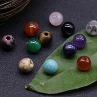 Natural Crystal Agate Jade Loose Beads 10mm Round Beads Large Holes Beads Jewelry Accessories main image 4