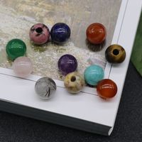 Natürlicher Kristall Achat Jade Lose Perlen 10mm Runde Perlen Große Löcher Perlen Schmuckzubehör main image 5