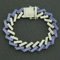 Fashion Geometric Full Colorful Diamond Diamond-shaped Alloy Bracelet sku image 4