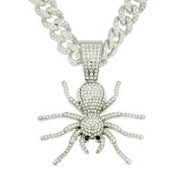 Street Exaggerated Personality Diamond Pendant Hip Hop Spider Necklace sku image 4