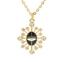 Exaggerated Devil's Eye Pendant Necklace Geometric Zircon Clavicle Chain sku image 4