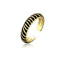 Europe And America Hot Sale Personalized Fashion Dripping Oil Opening Ring Copper Jewelry sku image 3