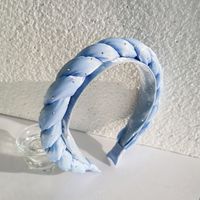 Autumn And Winter Solid Color Braid Bright Silk Fabric Hair Band sku image 2