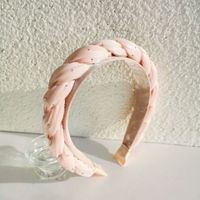 Autumn And Winter Solid Color Braid Bright Silk Fabric Hair Band sku image 4