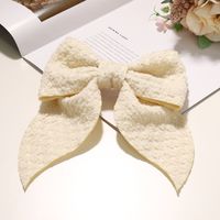 Autumn And Winter Simple Hairpin Rhinestone Pearl Fabric Hair Accessories Bow Hairpin sku image 1