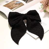 Autumn And Winter Simple Hairpin Rhinestone Pearl Fabric Hair Accessories Bow Hairpin sku image 3