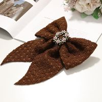 Autumn And Winter Simple Hairpin Rhinestone Pearl Fabric Hair Accessories Bow Hairpin sku image 9