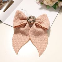 Autumn And Winter Simple Hairpin Rhinestone Pearl Fabric Hair Accessories Bow Hairpin sku image 13