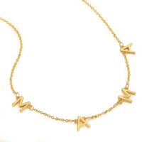 Gold-plated Thanksgiving Women's Clavicle Chain Letter Necklace sku image 1