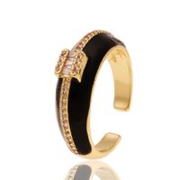 Drop Oil French Ring Geometric Cold Wind Ring Tail Ring sku image 6