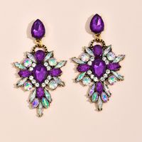 Exaggerated Gem Jewelry Fashion Creative Exquisite Simple Diamond Earrings Wholesale sku image 3
