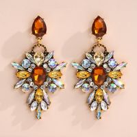 Exaggerated Gem Jewelry Fashion Creative Exquisite Simple Diamond Earrings Wholesale sku image 8