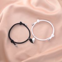 Fashion New Alloy Heart-shape Magnet Couple Bracelets sku image 1