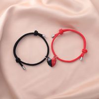 Fashion New Alloy Heart-shape Magnet Couple Bracelets sku image 1