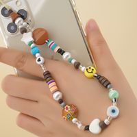 New Bohemian Style Glass Flower Beads Wooden Beads Beaded Mobile Phone Rope sku image 1