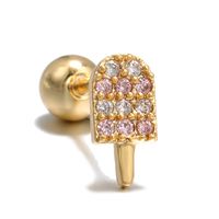 Fashion Ice Cream Candy Series Heart-shape Copper Earrings Wholesale sku image 16