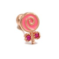 Fashion Ice Cream Candy Series Heart-shape Copper Earrings Wholesale sku image 29