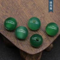 Natural Crystal Agate Jade Loose Beads 10mm Round Beads Large Holes Beads Jewelry Accessories sku image 3