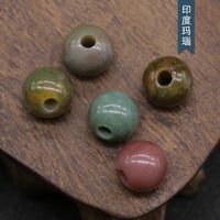 Natural Crystal Agate Jade Loose Beads 10mm Round Beads Large Holes Beads Jewelry Accessories sku image 8