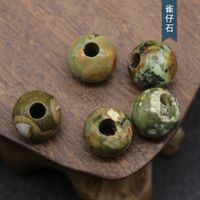 Natural Crystal Agate Jade Loose Beads 10mm Round Beads Large Holes Beads Jewelry Accessories sku image 13