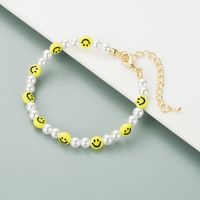Korean New Pearl Acrylic Heart-shaped Smiling Face Bracelet main image 5