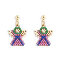 Nouvelles Boucles D&#39;oreilles En Perles De Riz Incrustées D&#39;alliage main image 3