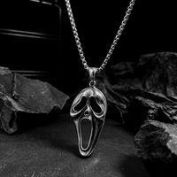 Creative Skull Mask Titanium Steel Men's Necklace main image 5