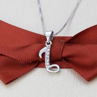 Simple Inlaid Zirconium Musical Note Necklace Earrings Set main image 4