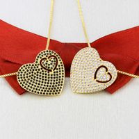 Full Diamond Heart-shaped Necklace main image 4
