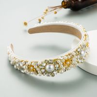 Fashion Pearl Diamond Baroque Headband main image 3