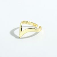 Simple Fashion Geometric Copper Ring main image 3
