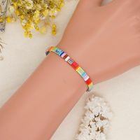 Fashion Rainbow Color Square Beaded Bracelet main image 4