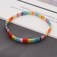 Fashion Rainbow Color Square Beaded Bracelet main image 3