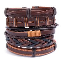 Fashion Geometric Pu Leather No Inlaid Unisex Bracelets main image 1