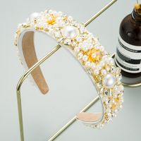 Fashion Pearl Diamond Baroque Headband sku image 1