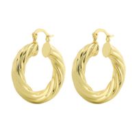 Retro Long Golden Geometric Copper Earrings sku image 1