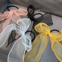 C012 Lightweight Mesh Bow Streamer Hair Tie Sweet Fairy Silk Yarn Elegant Rubber Band Korean Hair Accessories Super Fairy main image 6