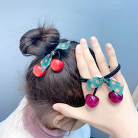 Cute Big Cherry Bow Hair Rope main image 6