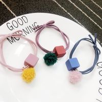 Sweet Square Double Layer Hair Ring main image 4