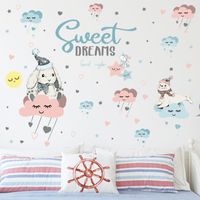 New Creative Cartoon Cloud Bunny Wall Sticker main image 5