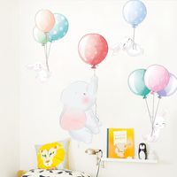 New Cartoon Balloon Elephant Wall Sticker main image 1