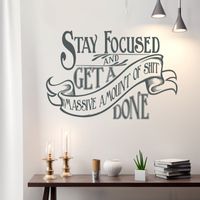 New Simple English Slogan Wall Stickers main image 6