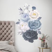 Fashion New Watercolor Wealthy Flower Wall Stickers main image 3