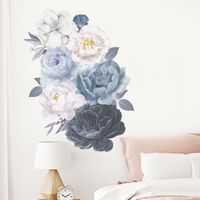 Fashion New Watercolor Wealthy Flower Wall Stickers main image 4