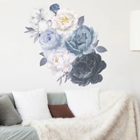 Fashion New Watercolor Wealthy Flower Wall Stickers main image 6