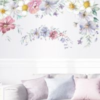 Fashion Simple Watercolor Effect Flower Wall Sticker main image 4