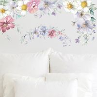 Fashion Simple Watercolor Effect Flower Wall Sticker main image 5